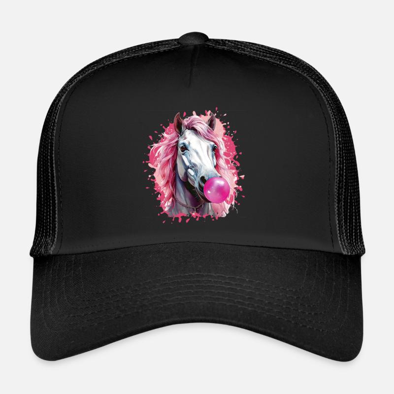 Pferd,Graffiti,illustration,Kaugummi,Blase Trucker Cap
