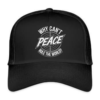Why not peace for all - Trucker Cap - black/black - Front