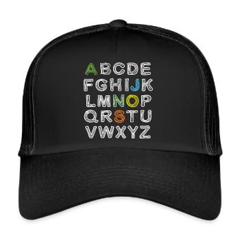 JONAS Vorname Outfit Einschulung Geburtstag Name - Trucker Cap - Schwarz/Schwarz - Vorne