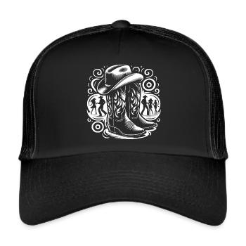 Line Dancing Country Dance - Line Dance Tanzen - Trucker Cap - black/black - Front