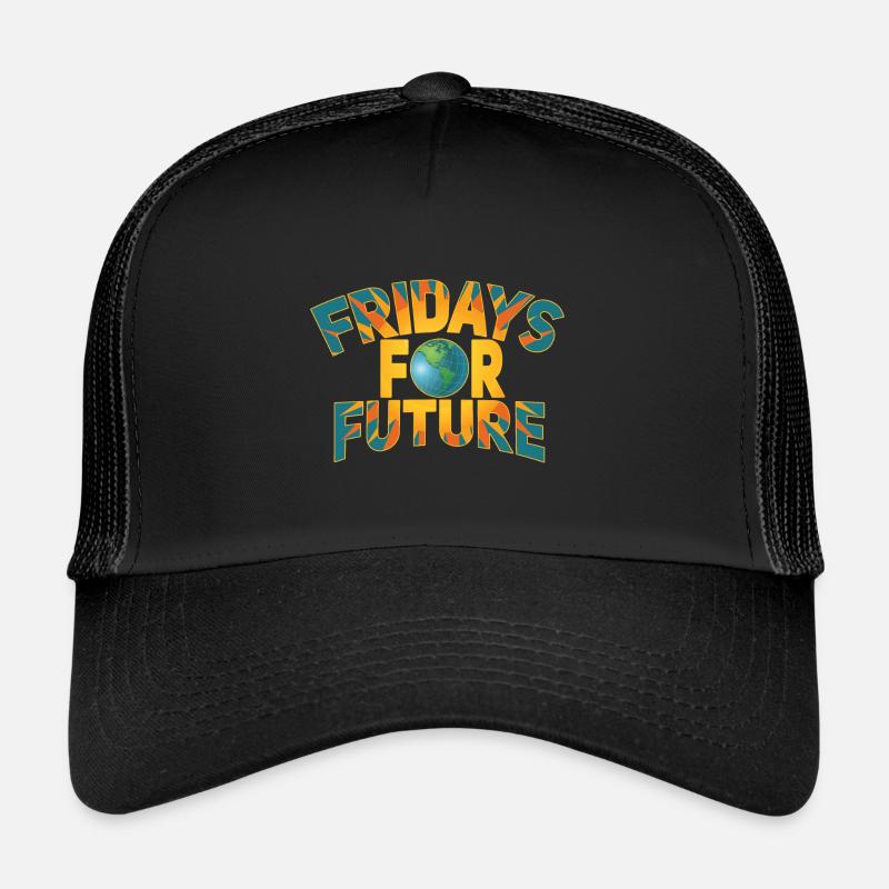 Fridays For Future Text - Trucker Cap - black/black