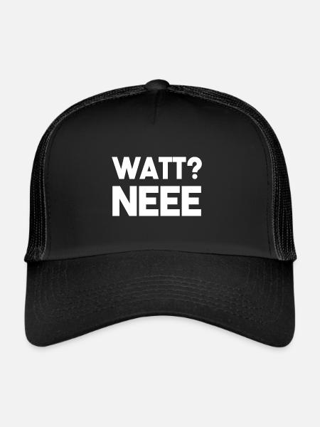 WATT NEEE? - Trucker Cap - Schwarz/Schwarz