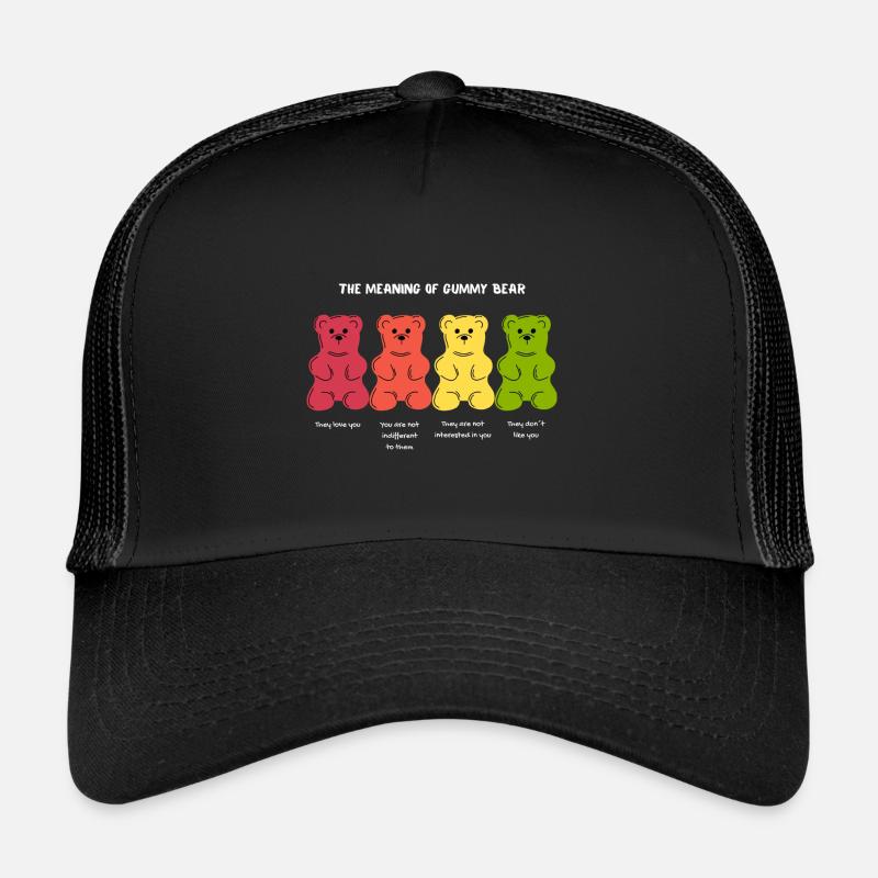 Gummibär - Trucker Cap - Schwarz/Schwarz