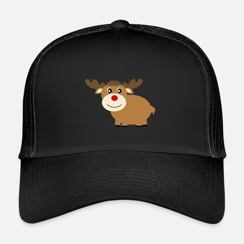 Reindeer Christmas Trucker Cap