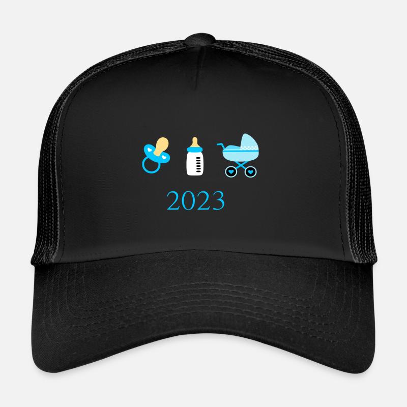 Modèle Naissance Garçon Bébé 2023 Personnalisable Casquette trucker 