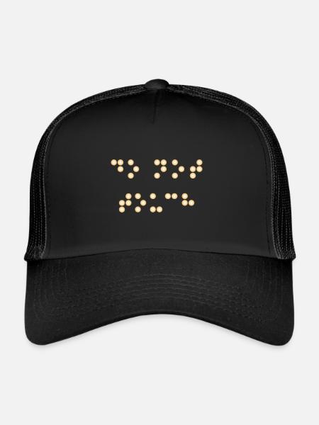braille - Casquette trucker - noir/noir