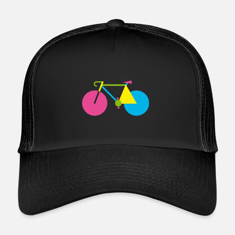 Fahrrad Kunst Rennrad - Trucker Cap - Schwarz/Schwarz