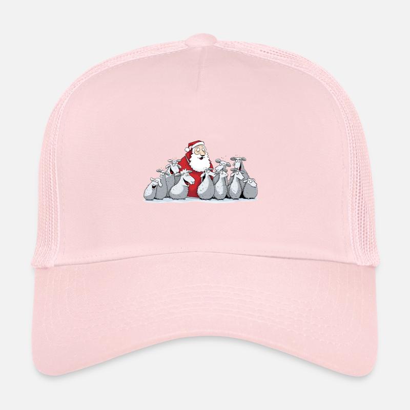 Singing Santa Claus with sheep Trucker Cap