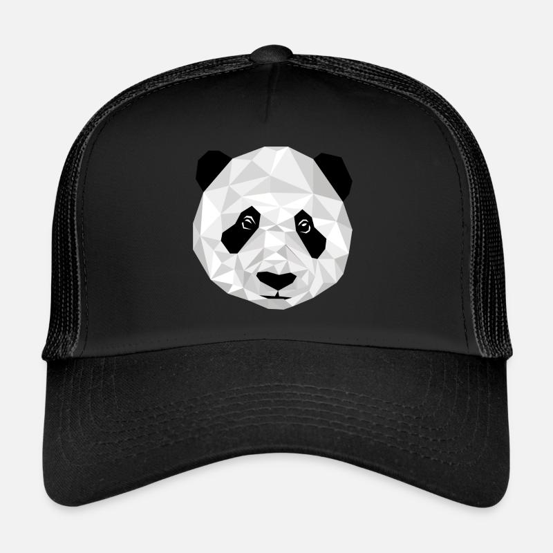 Panda graphique 2 - Casquette trucker  - noir/noir