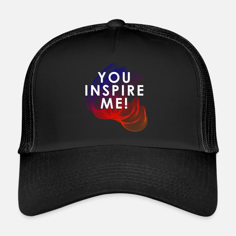 you inspire me - Trucker Cap - black/black