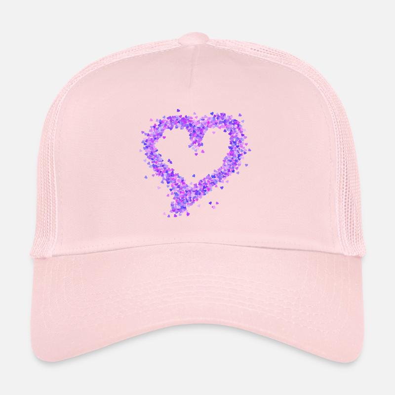 Coeur violet Casquette trucker 