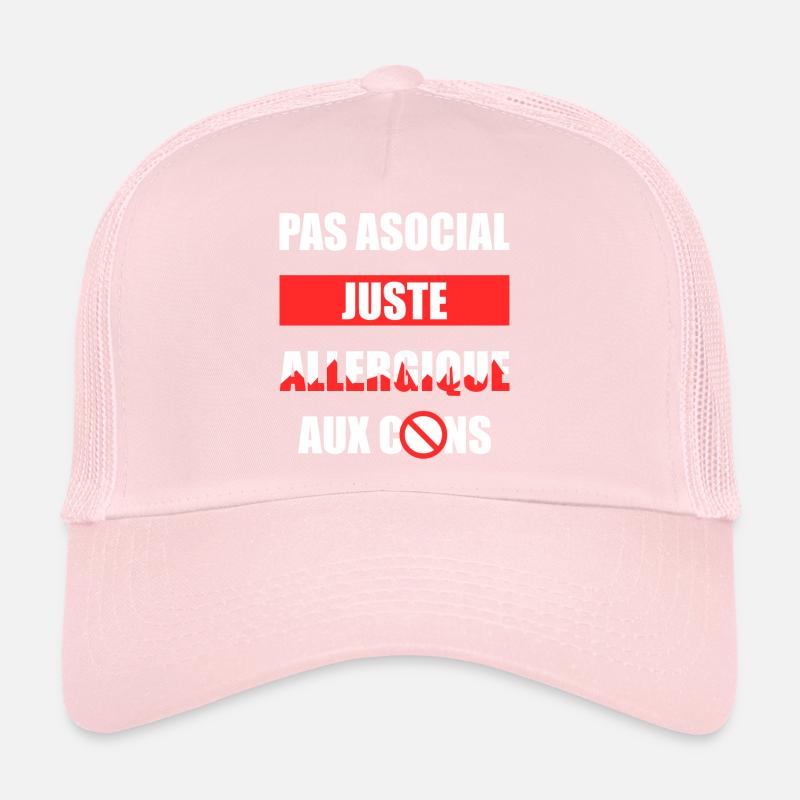 allergique aux cons Casquette trucker 
