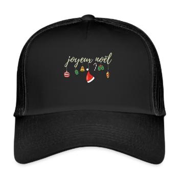 Christmas Joyeux Noel - Trucker Cap - black/black - Front