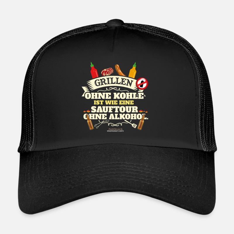 Grillen ohne Kohle Bier Trucker Cap