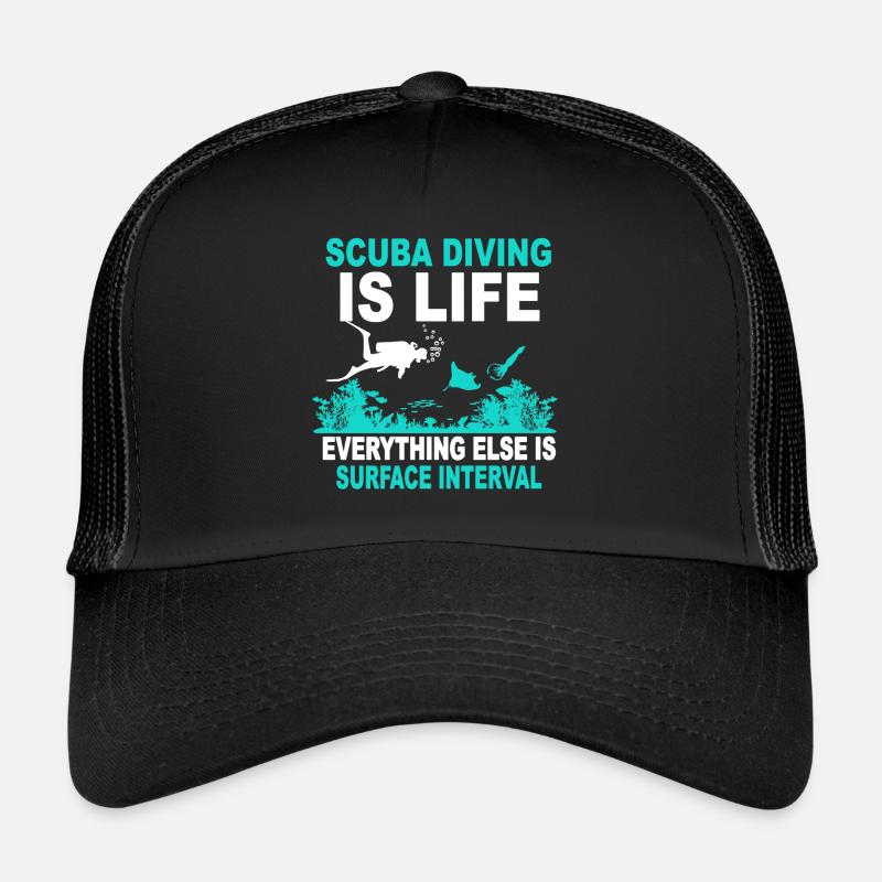 scuba diving - Trucker Cap - black/black