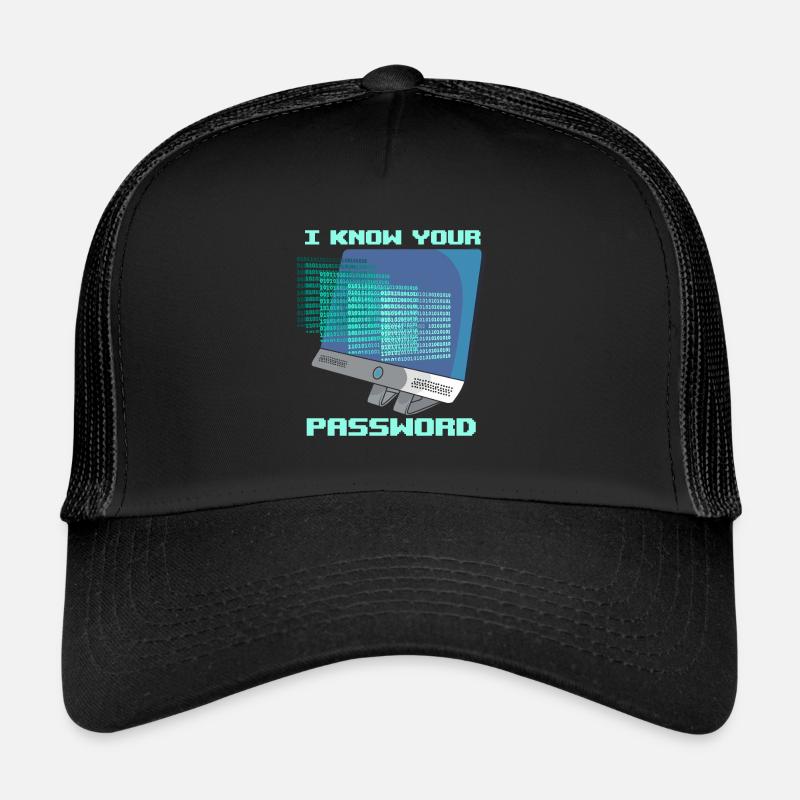 I Know Your Password Cybersecurity Passwort Hacker Trucker Cap