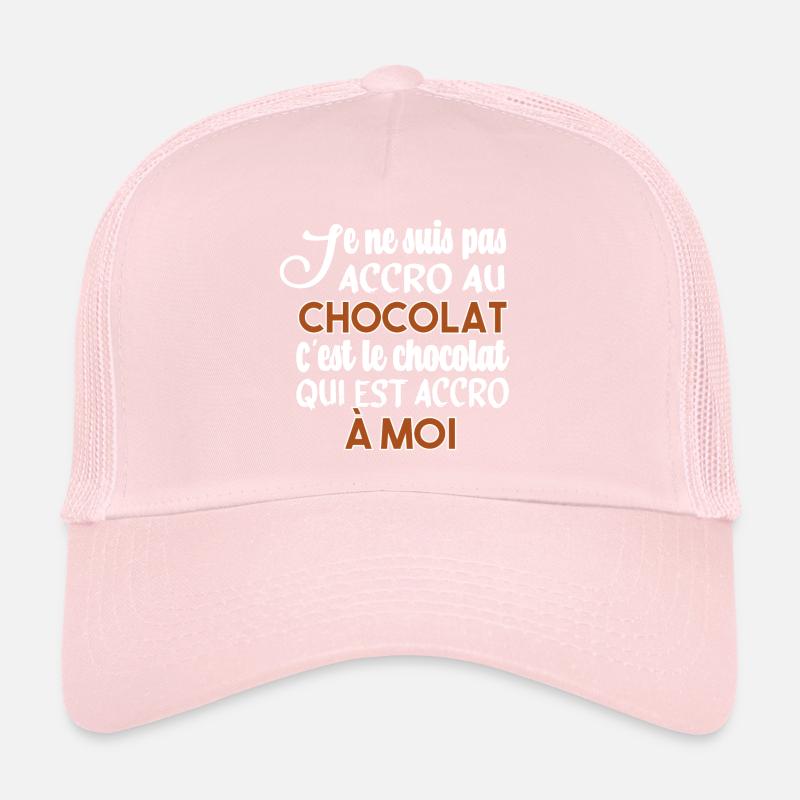 Addicted to gourmet chocolate. Gift humor tshirt Trucker Cap