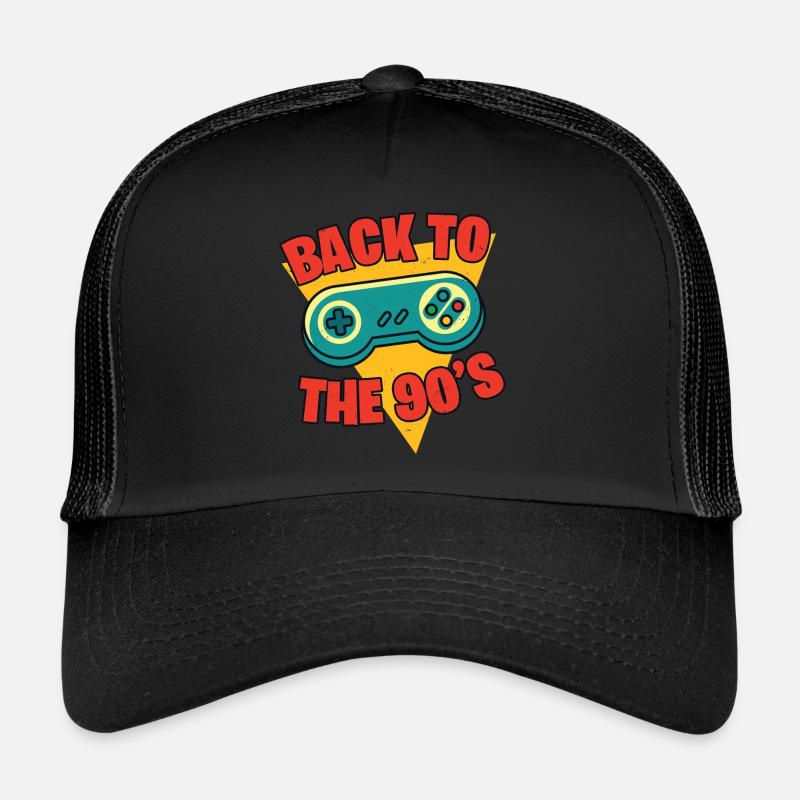 90s 90er - Trucker Cap - Schwarz/Schwarz