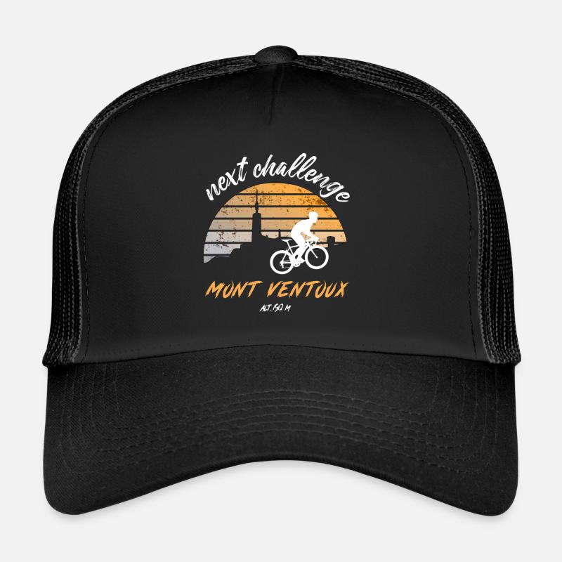 Rennrad Next Challenge: Mont Ventoux ! - Trucker Cap - Schwarz/Schwarz