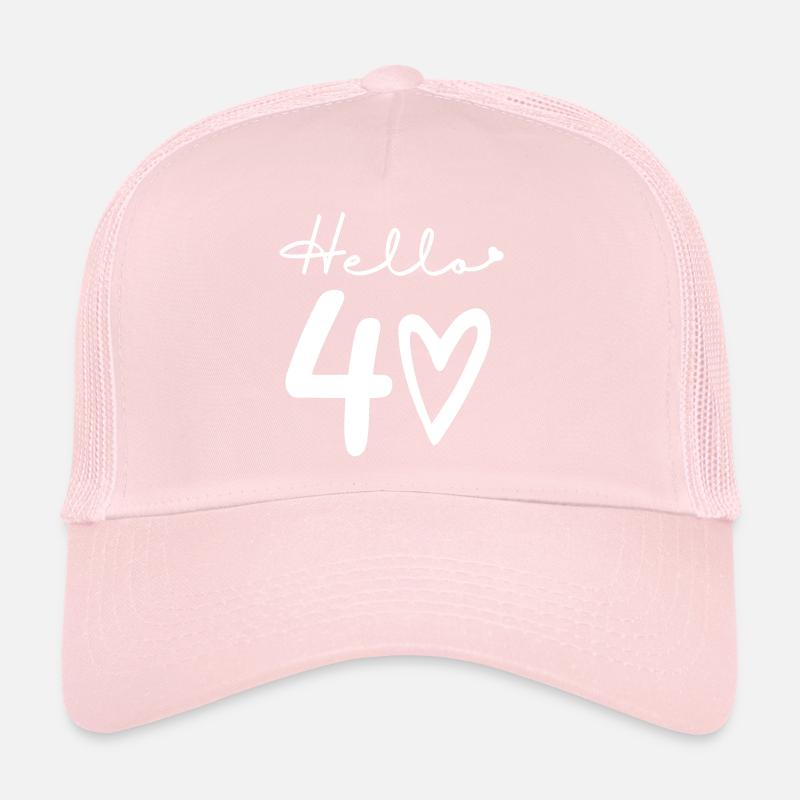 hello 40. 40th birthday Trucker Cap