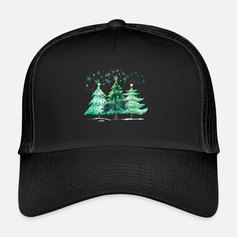 Weihnachtsbäume, Leoparden-Weihnachtsbäume, Winter Trucker Cap