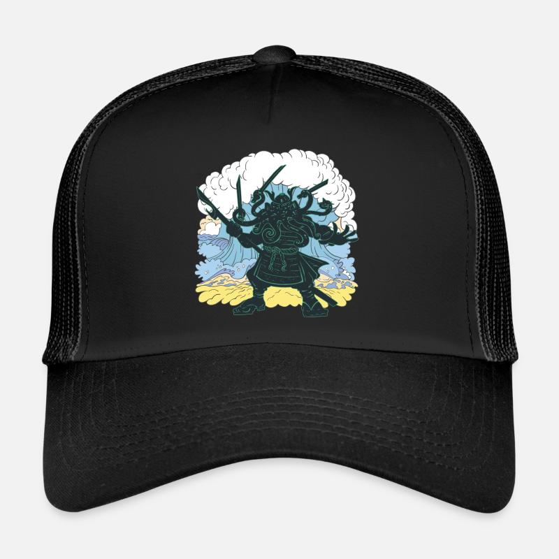 Géant Cthulhu samouraï japonais Casquette trucker 