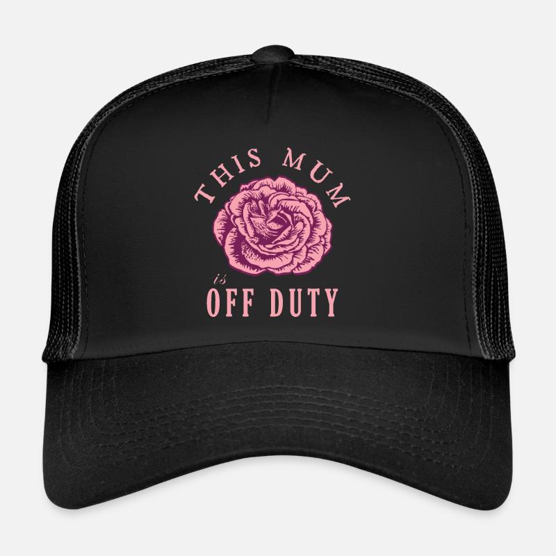 Cette maman n’est pas en service - Casquette trucker  - noir/noir