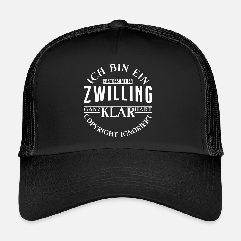 Zwilling - Lustiger Spruch - Geschenk Trucker Cap