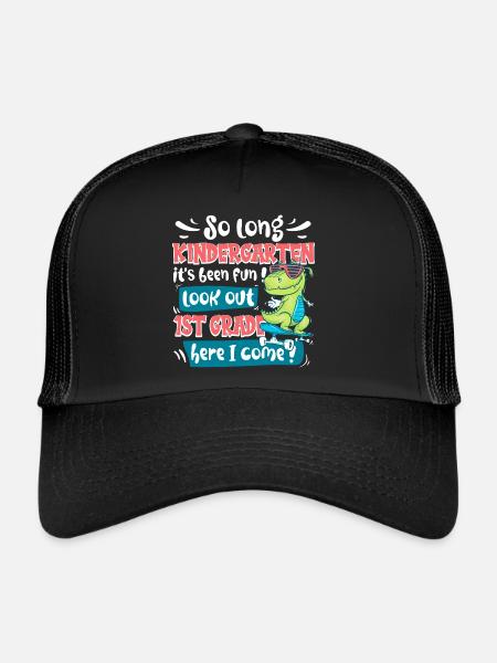Fin De La Maternelle Rentrée Primaire Enfant - Casquette trucker  - noir/noir - Devant