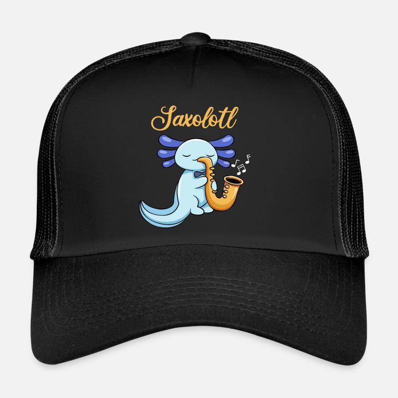 Conception de jeu de mots Saxolotl pour les amateurs d’axolotl Casquette trucker 