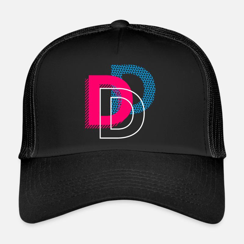 Lettre initiale D Casquette trucker 