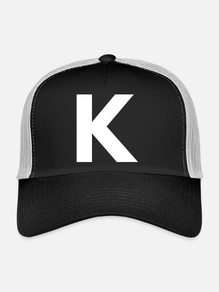 K - Trucker Cap - black/stone grey - Front