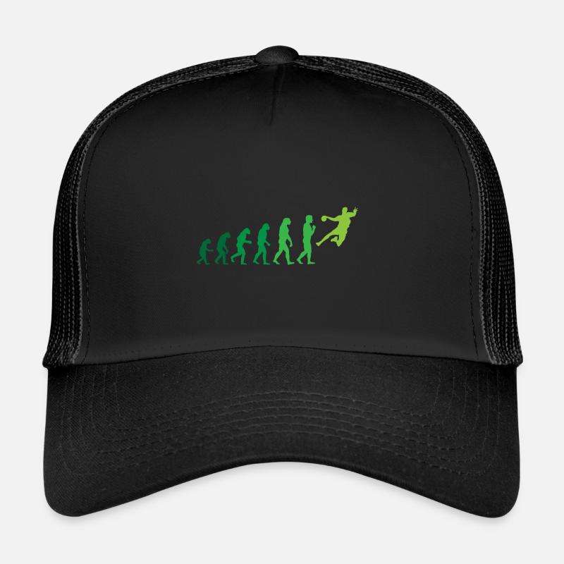 Mann Handball Trainer Hobby Sport Geschenk Spruch - Trucker Cap - Schwarz/Schwarz