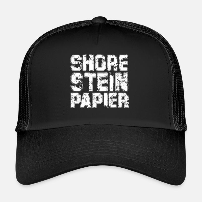 Shore stone paper Trucker Cap