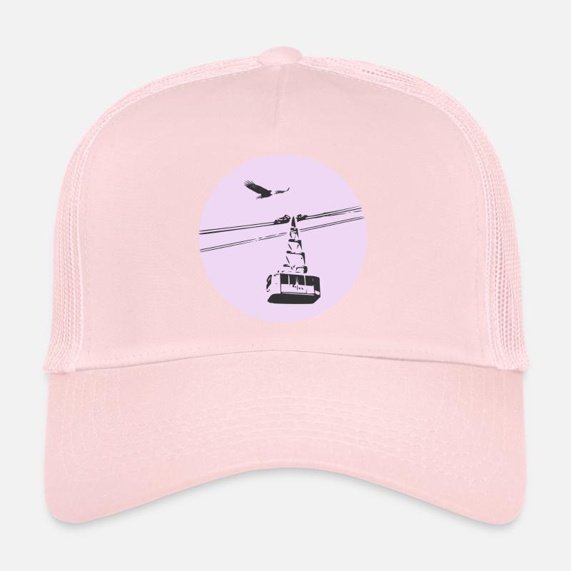 Gondel / Seilbahn mit Adler lila Trucker Cap