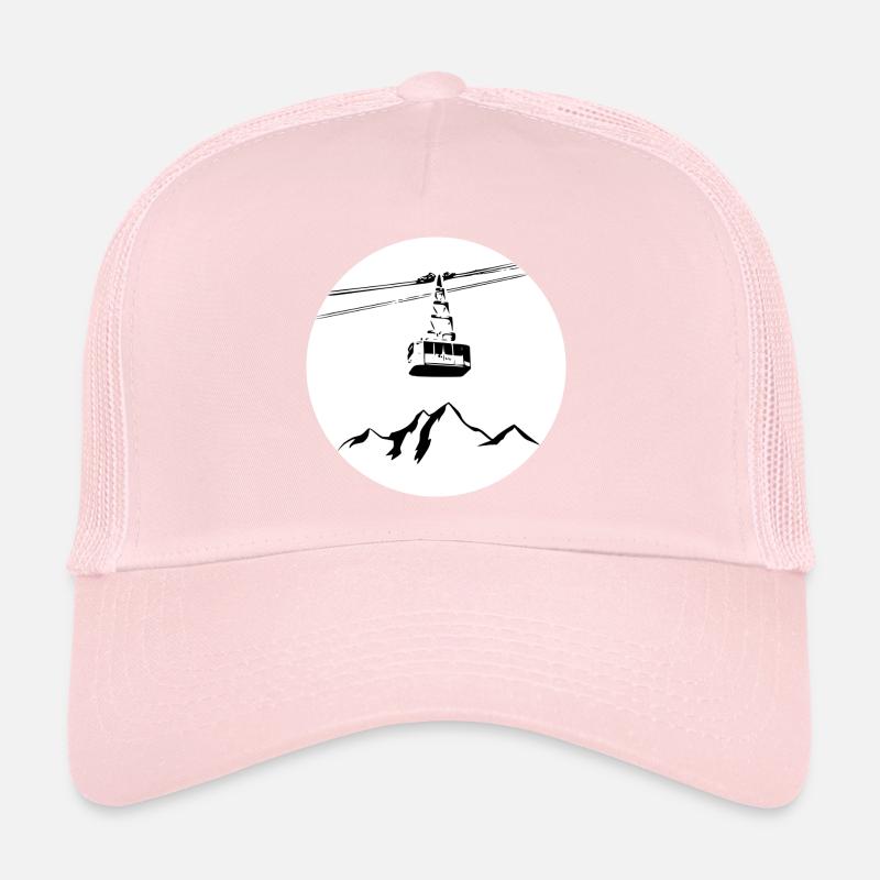 Berg mit Gondel schwarz Trucker Cap