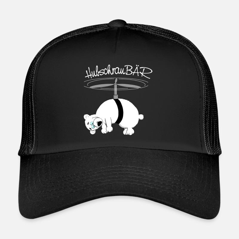 herziger, drolliger Bär - Trucker Cap - Schwarz/Schwarz