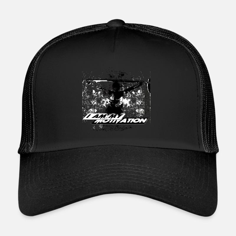Motivation in Schwarz Weiß - Trucker Cap - Schwarz/Schwarz
