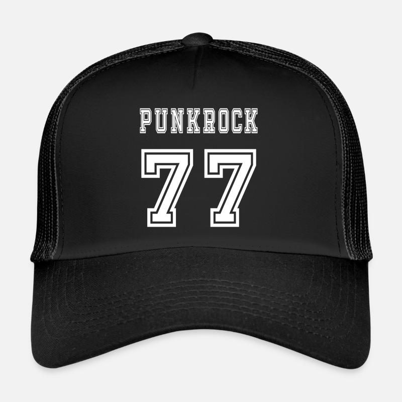 Punkrock 77 - Trucker Cap - Schwarz/Schwarz
