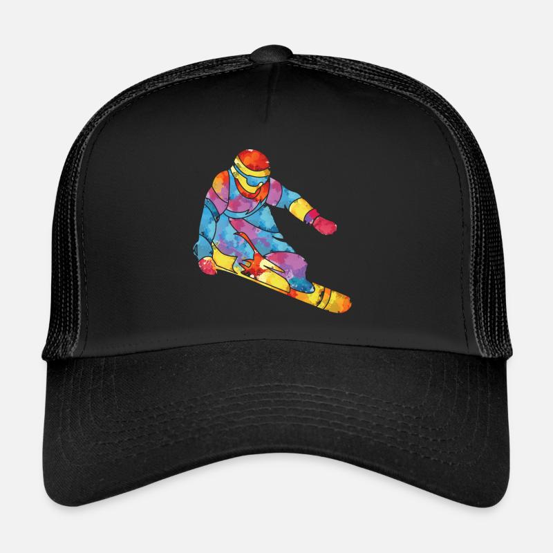 Snowboard snowboarder snowboard cadeau d'hiver Casquette trucker 