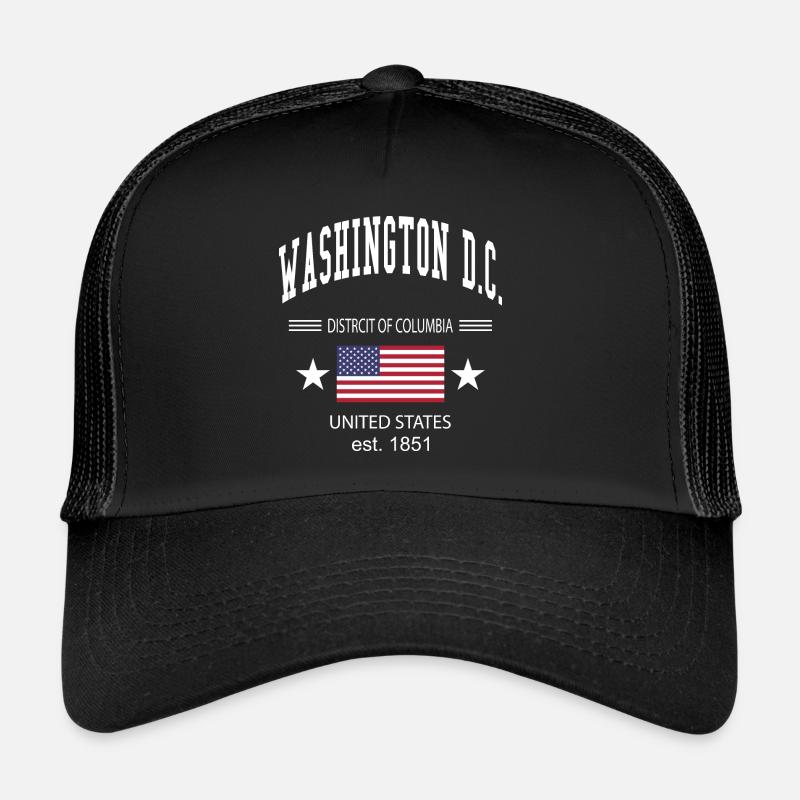 Washington D.C. - Casquette trucker  - noir/noir