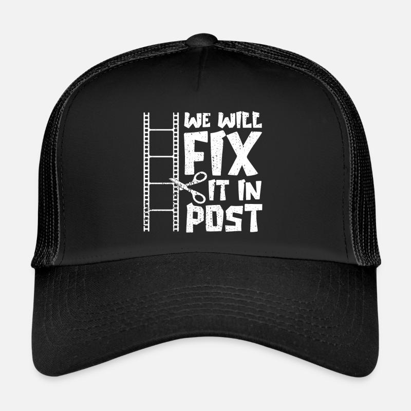 Nous le réparons dans le film Post Cutter Gift Video Editor Casquette trucker 