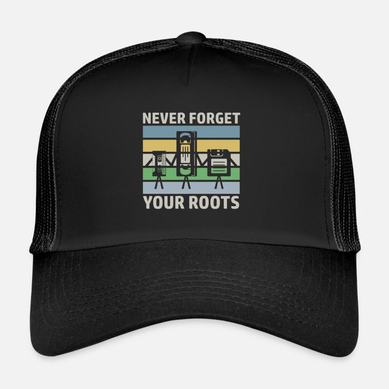 Technologie de dicton rétro VHS cassette audio disquette Casquette trucker 