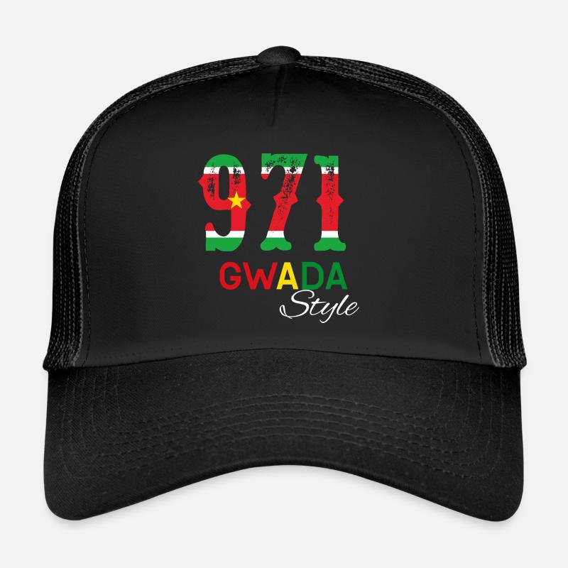 Gwada Style 971 - Casquette trucker  - noir/noir