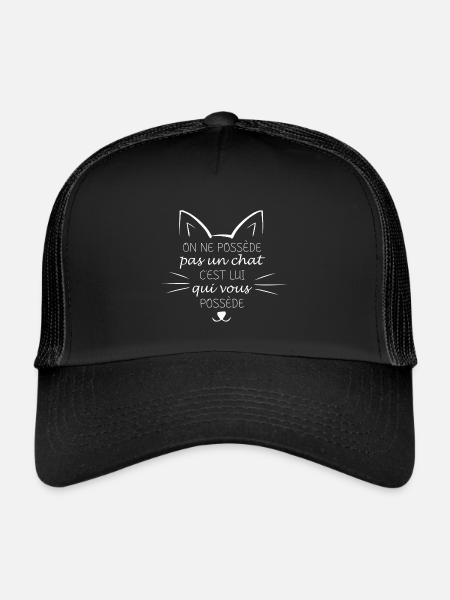 Citation chat - Casquette trucker  - noir/noir - Devant