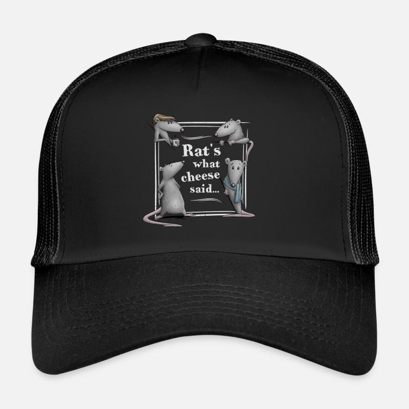 Rats ce que le fromage a dit! Drôle de blague de père rat Casquette trucker 
