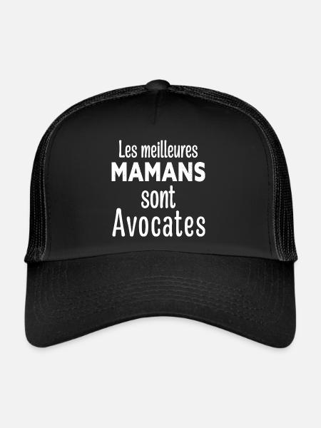 les Meilleures Maman Sont Avocates - Casquette trucker  - noir/noir - Devant