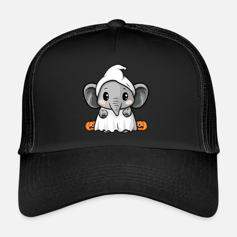 Éléphant Halloween Bande dessinée Fantôme Casquette trucker 