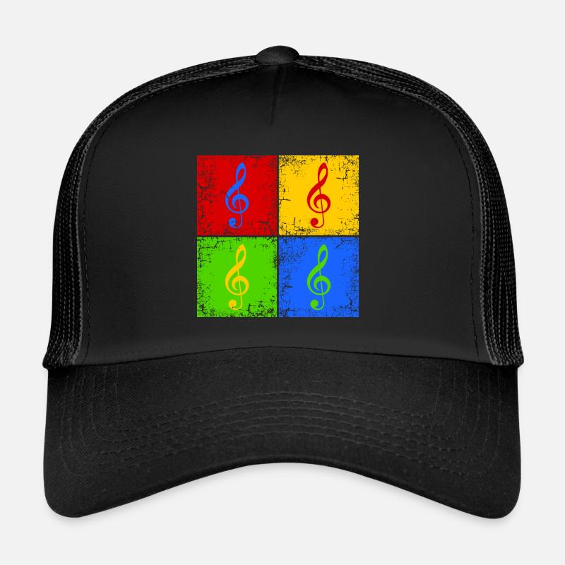 Notenschlüssel Pop-Art Trucker Cap