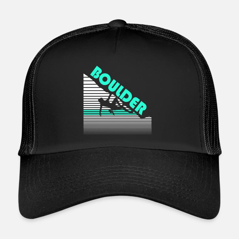 bouldern - Trucker Cap - Schwarz/Schwarz